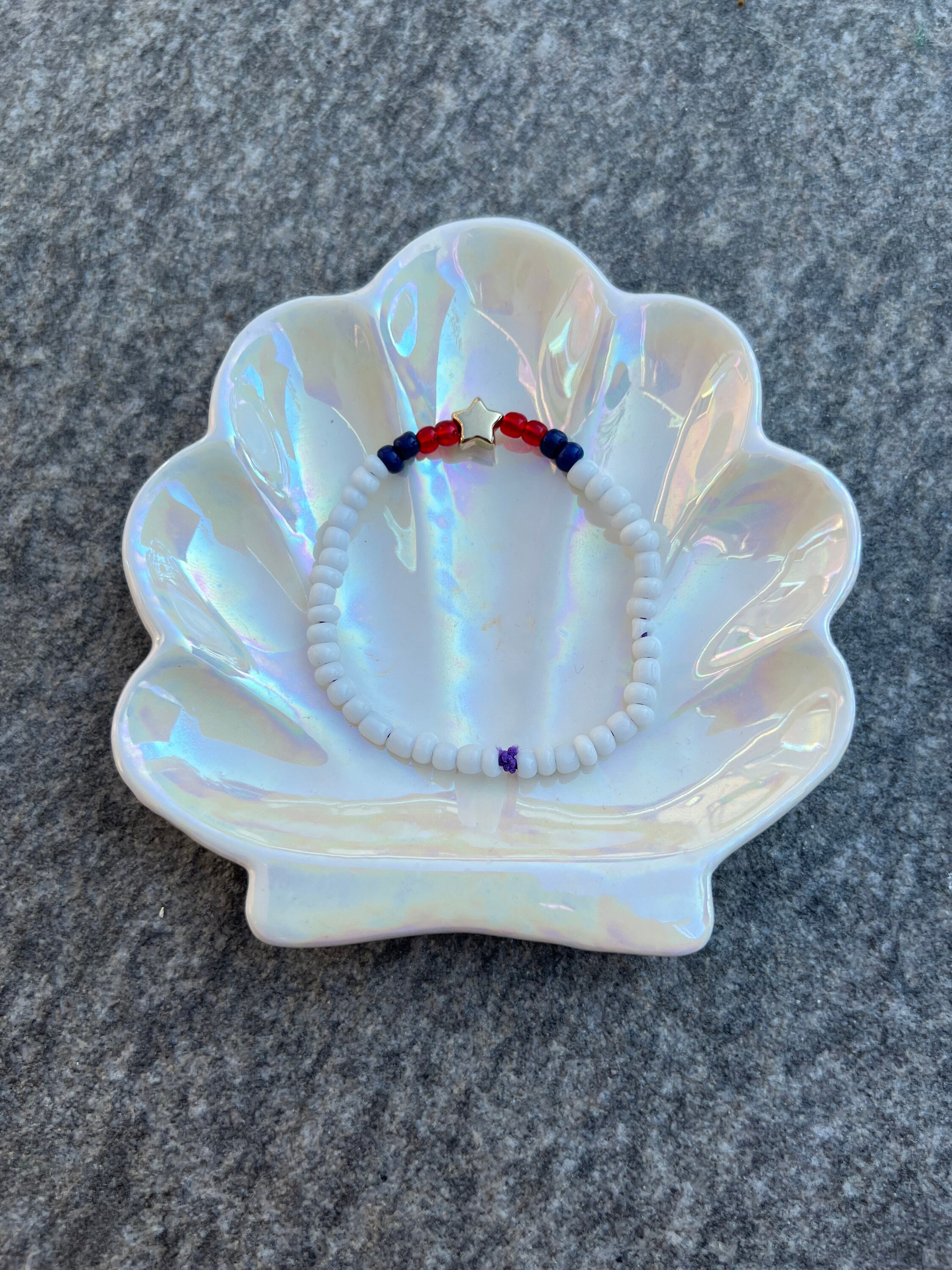 4th of July beaded bracelet