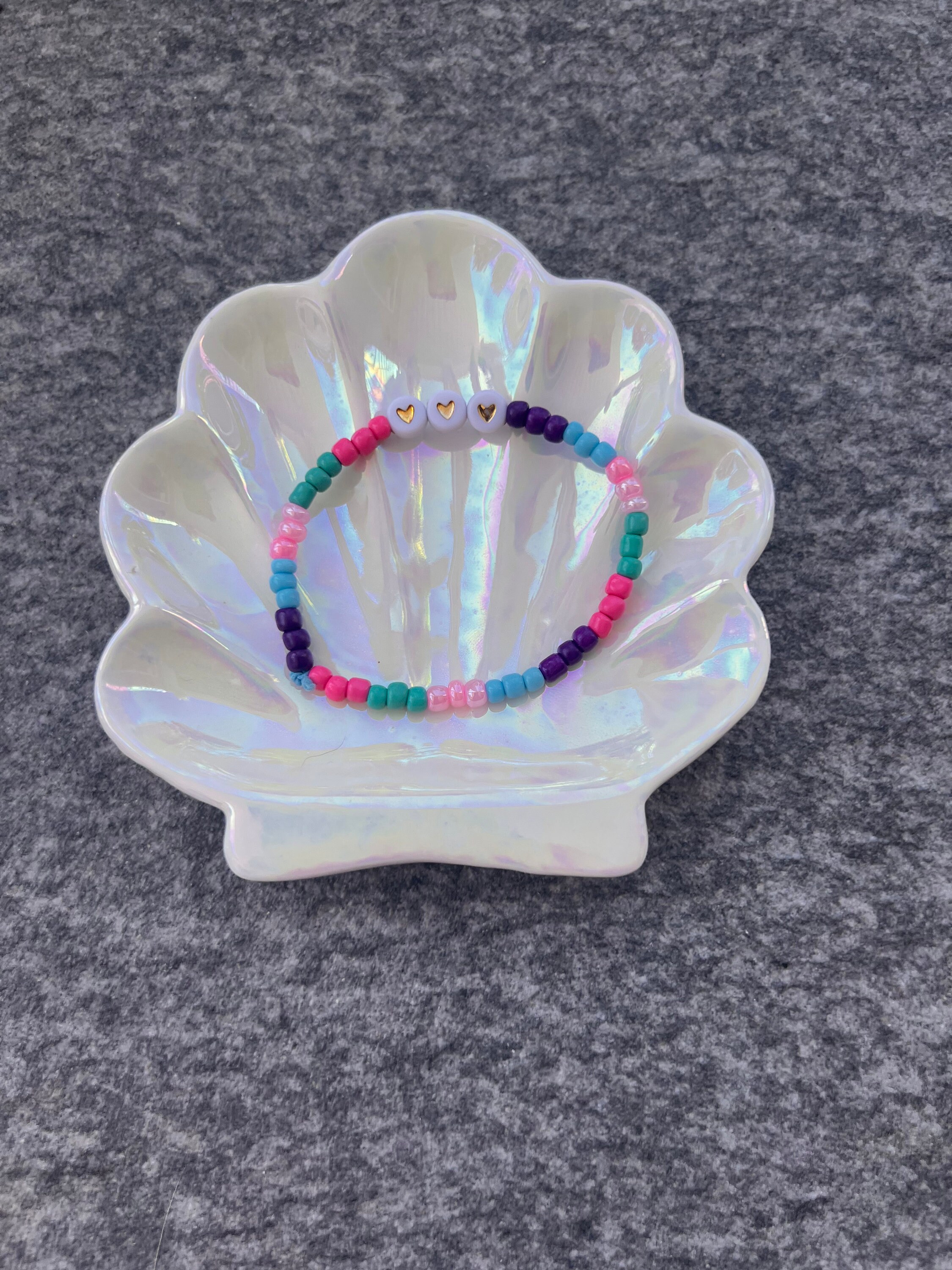 Heart beaded bracelet