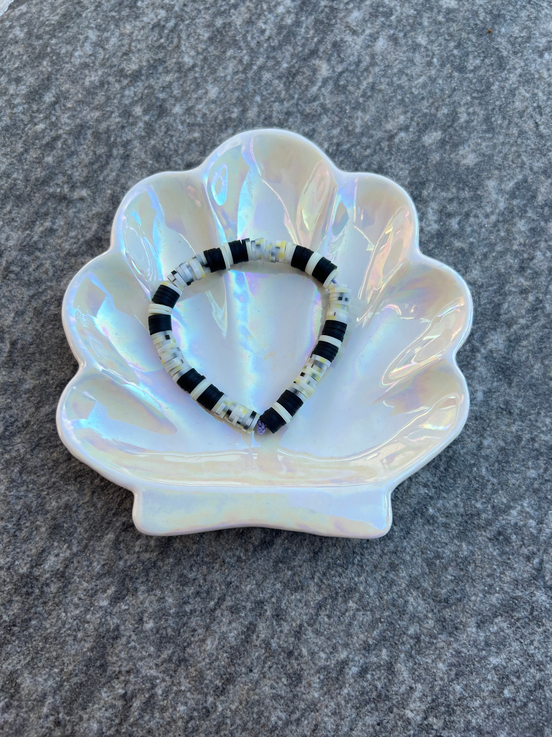 honey bee clay bead bracelet