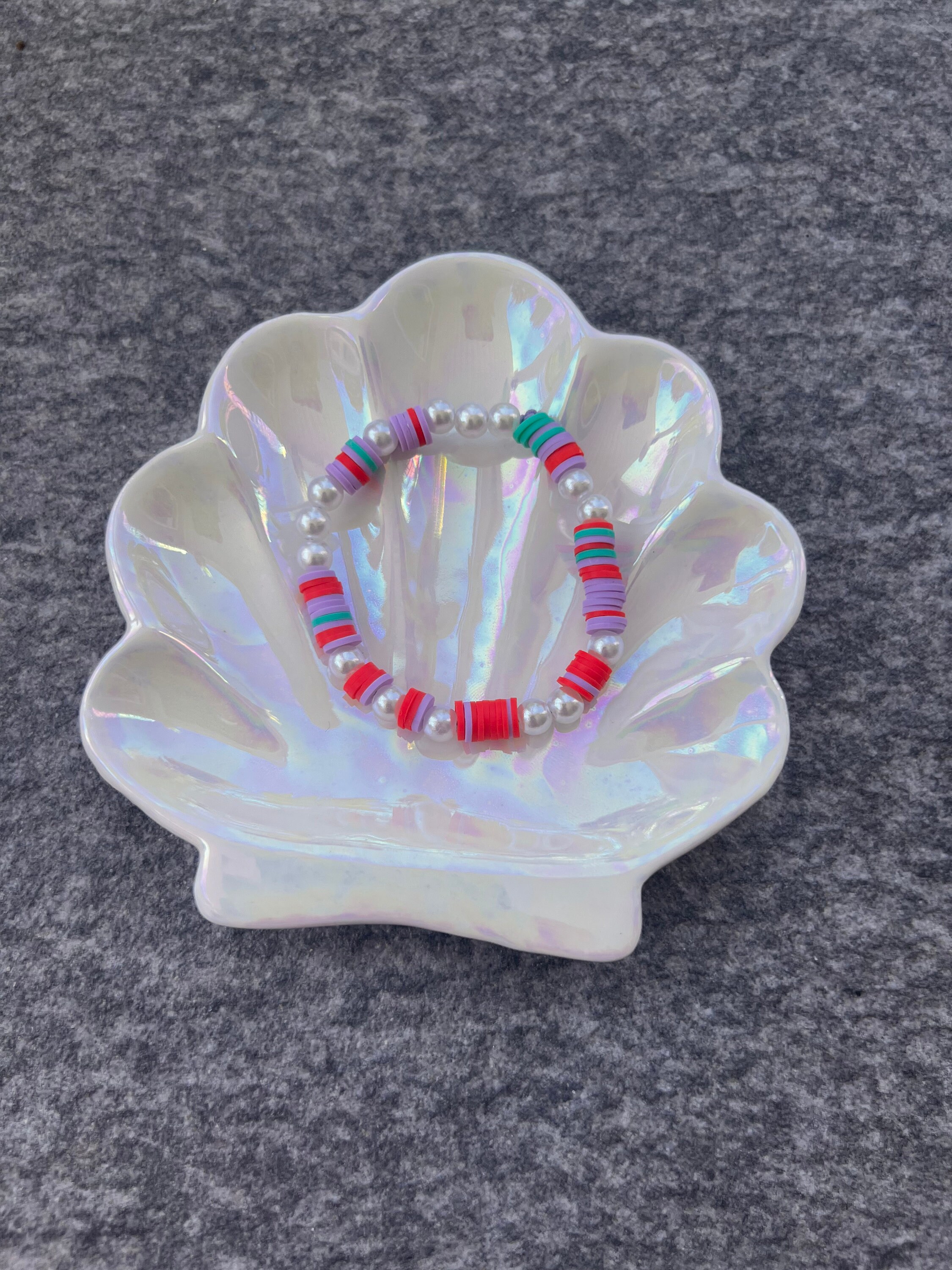 Little mermaid clay bead bracelet