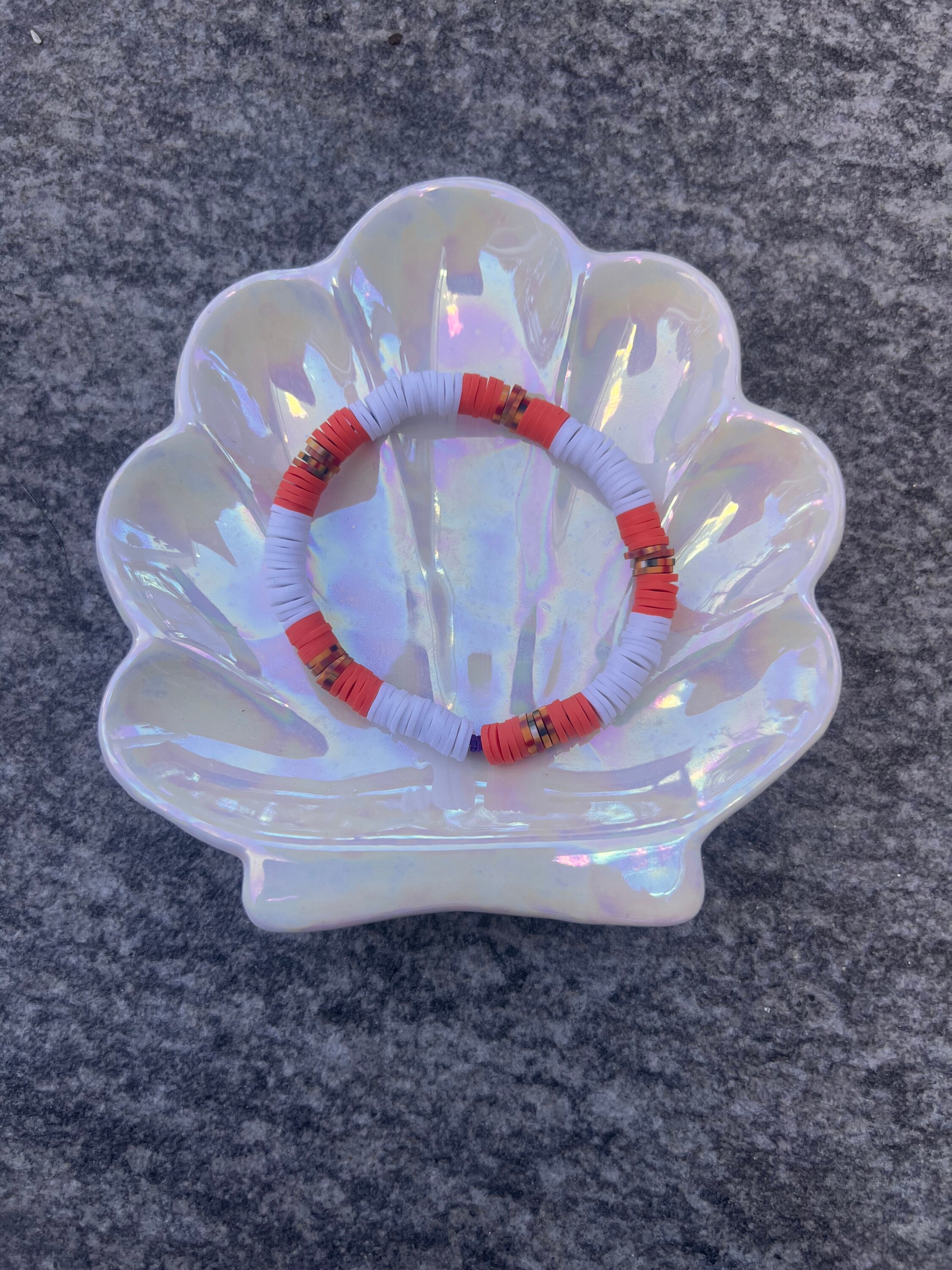 Ultimate fall clay bead bracelet